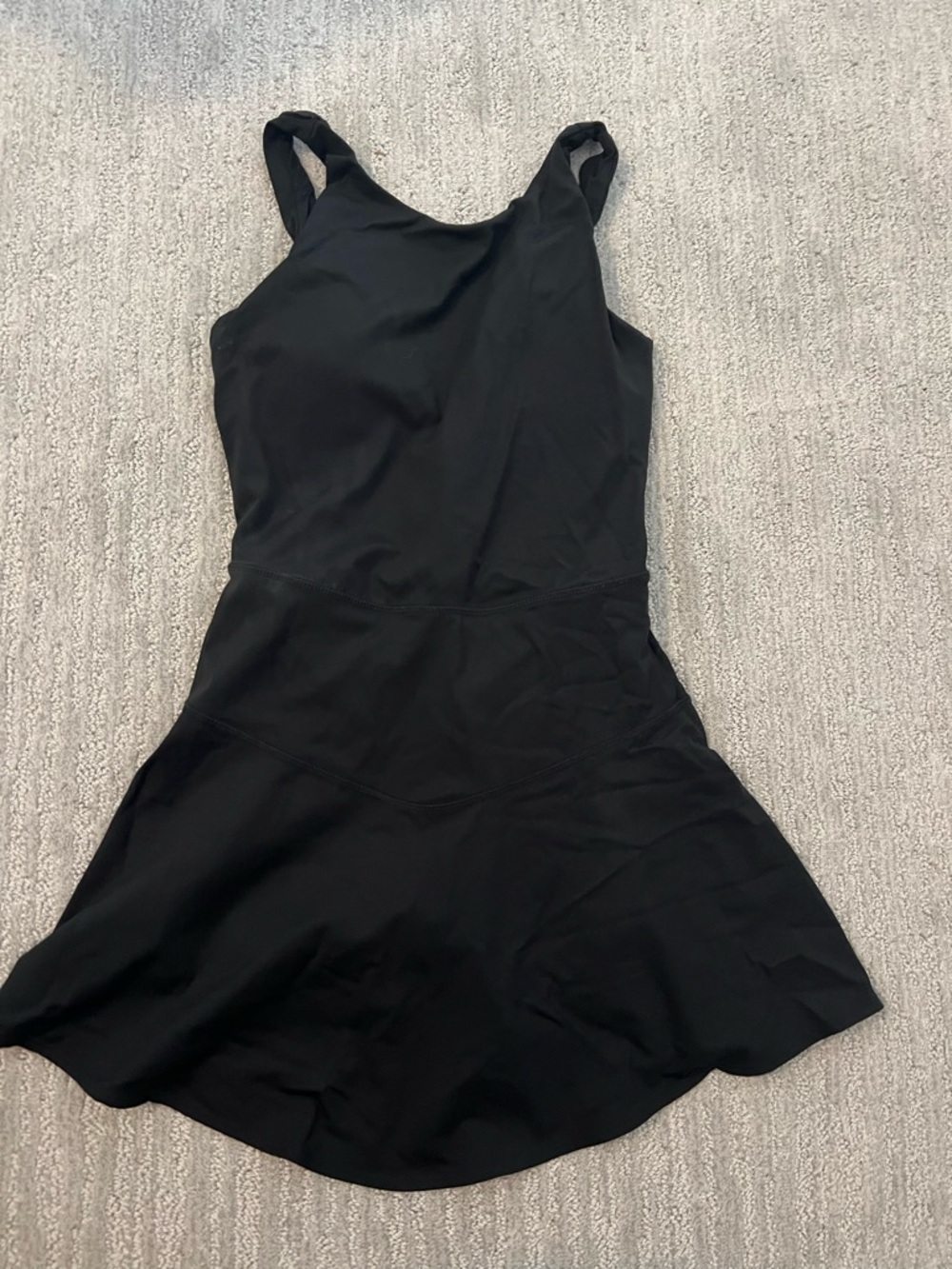 Classic Black Women's A-Line athletic dress with built in shorts